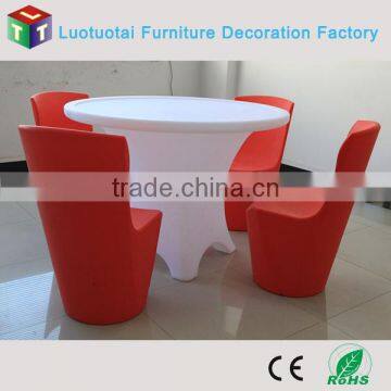 Rechargeable Battery Operated Led Dining Table and Chair With Color Change photo-3