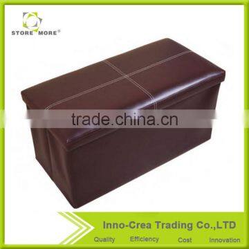 Wholesale High Quality PVC Foldable Storage Ottoman photo-2