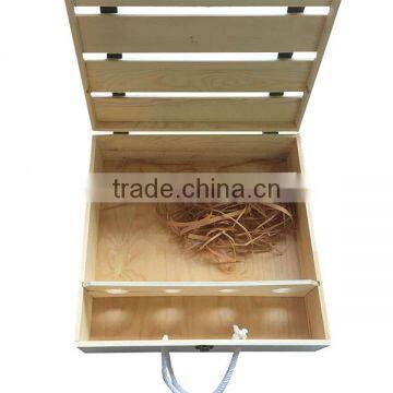 100% High-Quality Pine Wood Red Wine Square Box, Bottle Storage Packaging Box photo-2