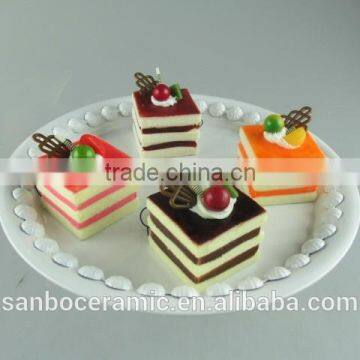 Ceramic Cake Stand , Metal Cake Stand White for Wedding & Party With Dome photo-2