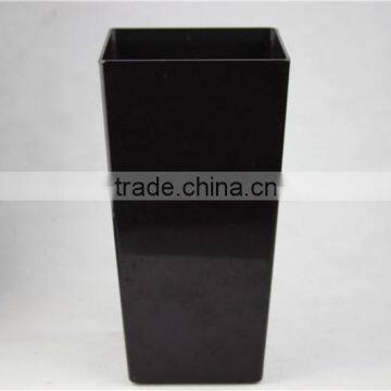 Home garden decorative black square type pots vases planters HP P02 17