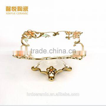 European Porcelain Fruit Dish, Ceramic Decoration Fruit Tray