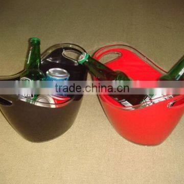 Promotion Cheap Plastic Double Handle Ice Bucket for Beer/cooler bucket for wine