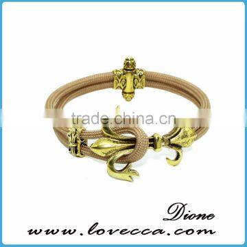 2017 Factory Price Nylon Mens Anchor Bracelet Rope Bracelet photo-2