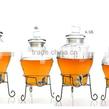 Big 8l mason jar with dispenser China supplier