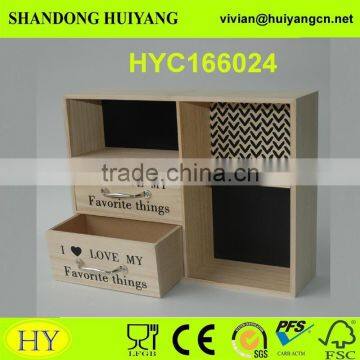 2 Drawer Wooden Storage Cabinet Jewelry Organizer Chest Desktop Office Organizer Craft Supplies Storage Cabinet photo-2