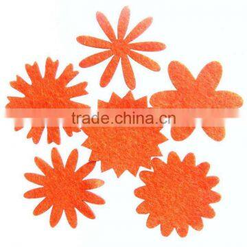 progiftspace 2017 new laser cut polyester fabric felt artifical flower wholesale decoration for wedding scrapbooking DIY