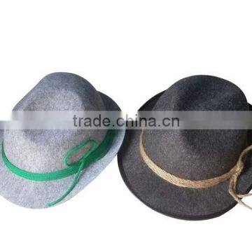 2017 new charm products custom female male fitted custom wool felt material top hat body wholesale with ribbon made in china