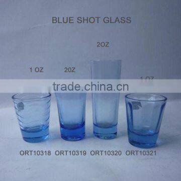 2oz blue shot glass cup