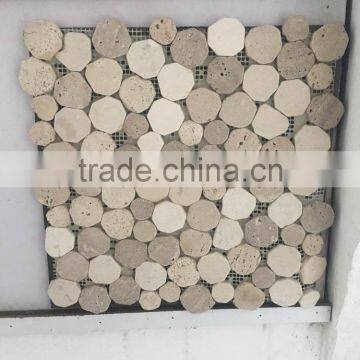 Decoration Cheap Price Natural Beige Travertine Mosaic