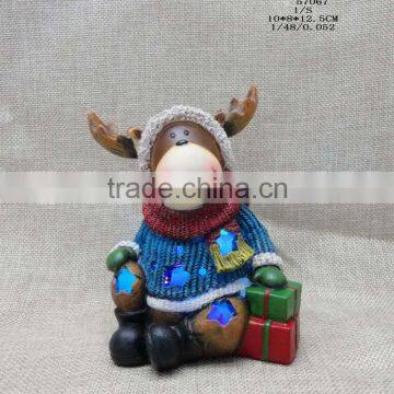 Christmas Indoor Home Decoration Resin Christmas Deer With Led Lights photo-2