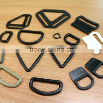 Black, White, Plastic, Nylon, Pom, D Ring, Loop, Sewable D Ring, Tri-ring, Sewable Loop photo-2