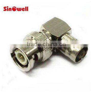 CCTV Camera Solderless Coaxial L Type Bnc Male Connector photo-2