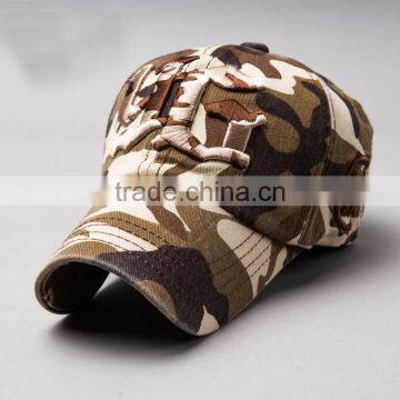 Custom Mens Camo 3d Embroidered Baseball Hats and Caps photo-2