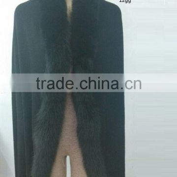 Fox Fur Cashmere Shawl