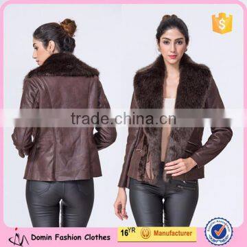 New Fashion Wholesale Clothing Manufacturers Women Jacket With Fur Collar