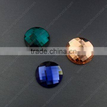 Round Shape Gemstone Beads Faceted Glass Stones