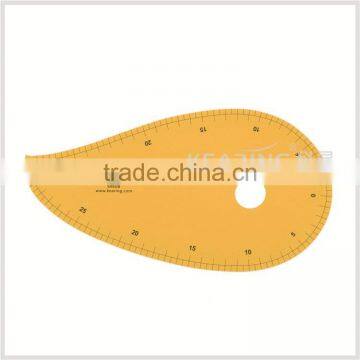 Kearing brand, 60cm economical garment ruler, yellow vary form ruler for fashion design, popular ruler for sewing market # 6460B