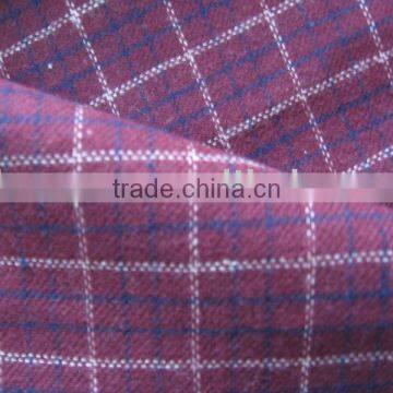 Brushed flannel, check design flannel fabric