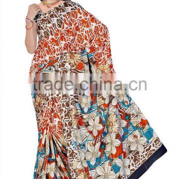 Submissive Multi Color Satin Silk Saree/saree Printing Machine/Saree photo-4