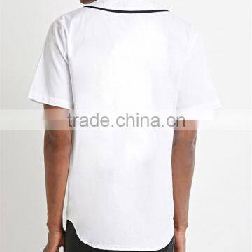Custom Blank Button up Baseball Shirts for Men photo-4