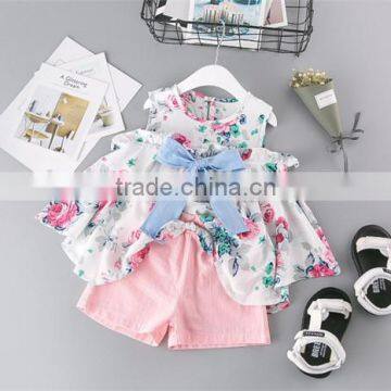 SS-982G Cheap Clothes From Turkey Kids Clothing Company Floral Baby Girl Clothes photo-3
