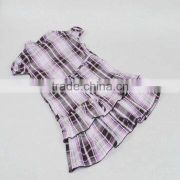 R&H Short Sleeve Woven Breathable With Leggings Plaid Wholesale Children Clothes photo-2