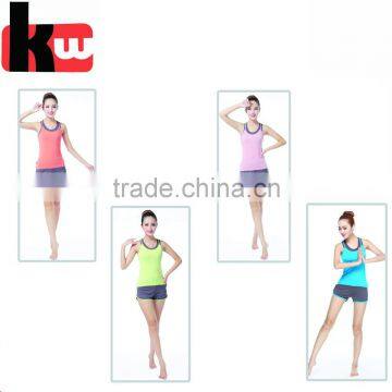 2017 New Women Yoga Set Sports Suits 3 Pcs Female Short-sleeved Summer Fitness