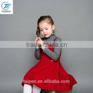 2017 Spring Children's Woven Suspender Dress Fashon Sleeveless Dress Back With Zipper Derigns For Girl photo-4