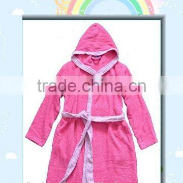 Wholesale Embroidery Design Cotton Terry Custom Kids Bathrobe With Hood photo-4