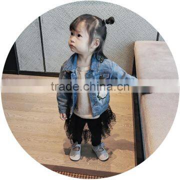 S17643A Autumn Kids Clothes Children Embroidered Denim Jacket photo-4