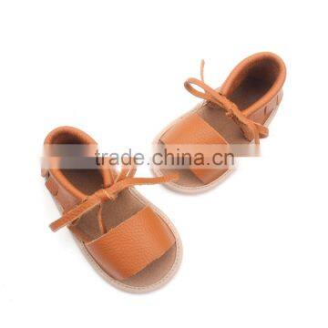 Fancy Anti-skid Lovely Unisex Leather Baby Sandals photo-2