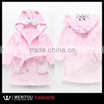 Fashionable Lovely Children Flannel Bathrobe photo-2