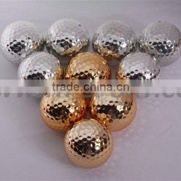 Crystal golf balls golden and silver color