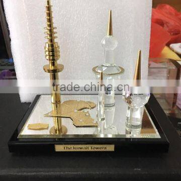 Hight Quality Crystal 24k Kuwait Tower Model for Souvenir Gift JC-05 photo-4
