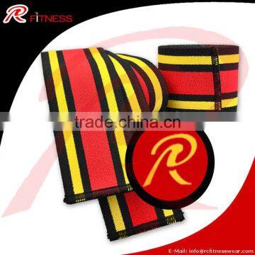 Custom Design Heavy Weight Lifting Elastic Knee Wraps / RC- Fitness Power Lifting Knee Wraps - Pair