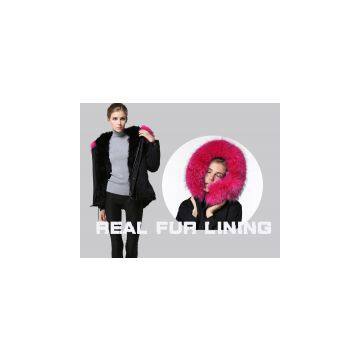 Winter European Fashion Fur Coats Real Fur Parka