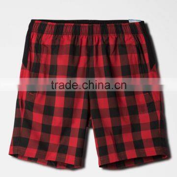 tartan design wholesale running shorts microfiber softball shorts for men