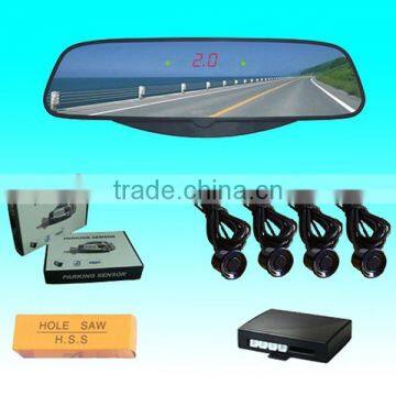 Mini LED Display Car Wireless Rearview Mirror Parking Sensor System photo-2