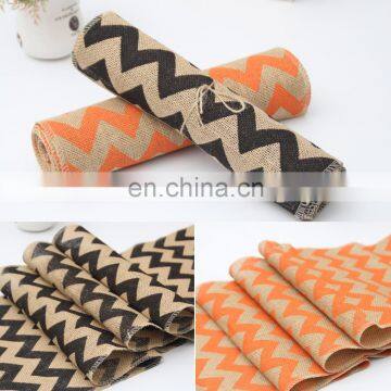 Wholesale Raised Grain Flax Table Runner Chevron