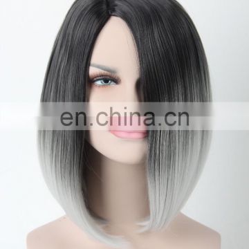 MFW-0104 Top New beauty short synthetic fashion source hair wig, gradient color wig