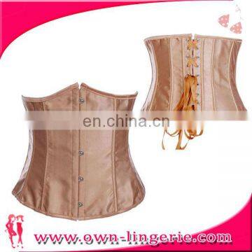 sexy body shaper Lingerie Satin Waist Training cupless Corset