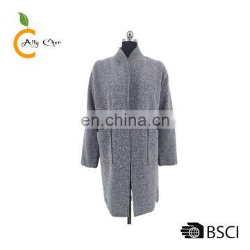 No lining overcoats winter women boiled wool coat