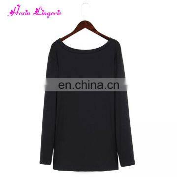 Black Solid Irregular Long Sleeves Winter New Style New Models Blouses Fashion photo-4