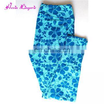 wholesale custom service women capri high waist brushed printing leggings factory