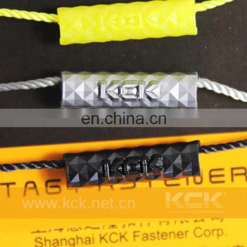 High quality Plastic Hang tag cord , Cylindrical type loop cord for tag