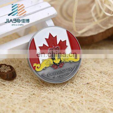 Custom Canada Flag Army Logos High Quality Enamel Medals Coins