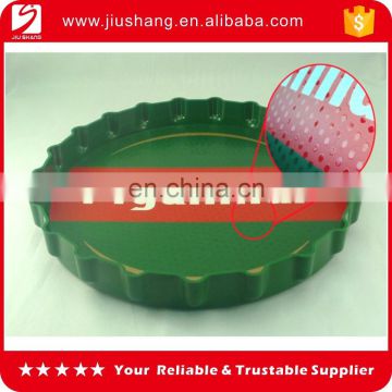 Non skip melamine plastic serving round tray with custom logo