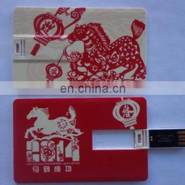 High Quality 8GB Plastic Credit Card Usb Flash With Custom Logo