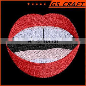 Fashion Pink Cute Lipstick Cosmetics Embroidery Patches for Girls photo-4